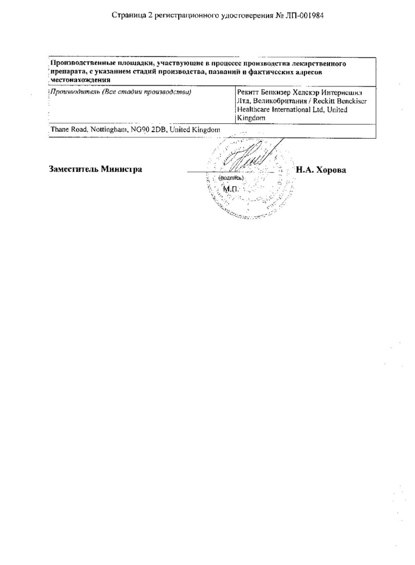 Сертификат на Нурофен Экспресс