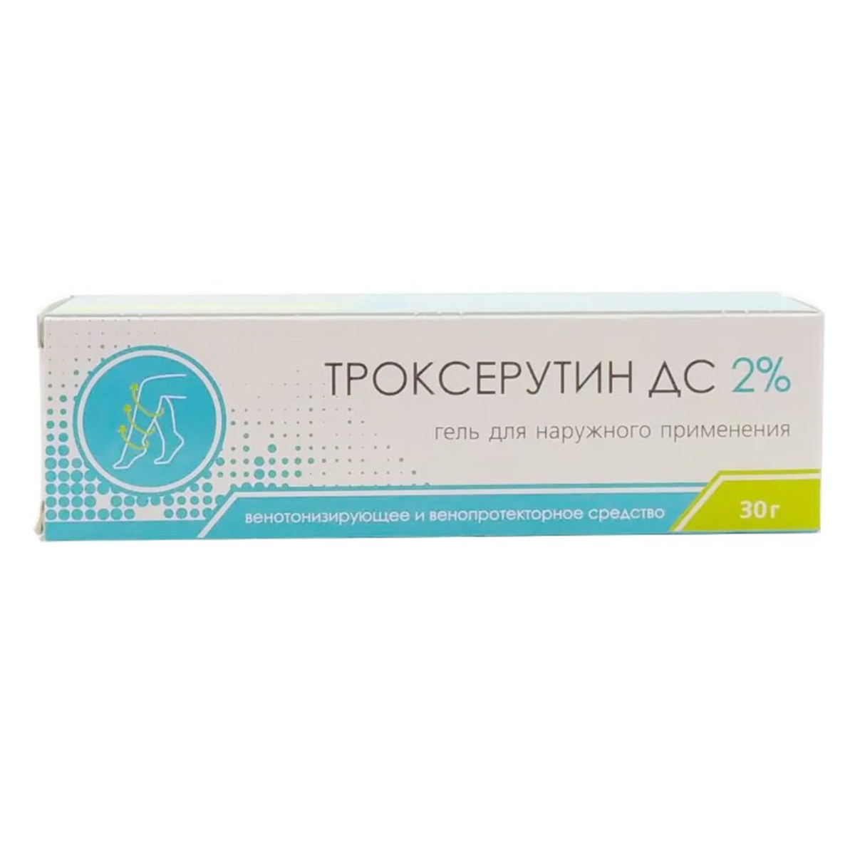 Упаковка препарата Троксерутин ДС, гель 2%, 30 г