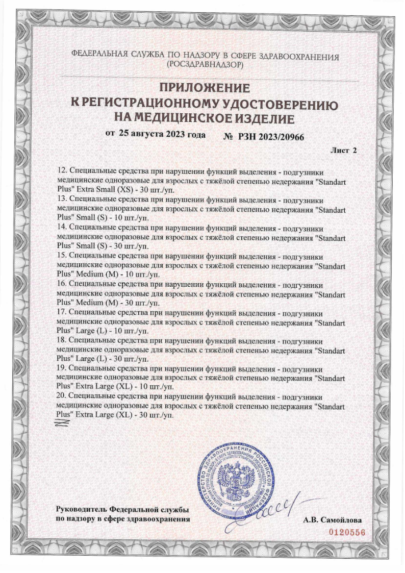 Сертификат на CamillaMed