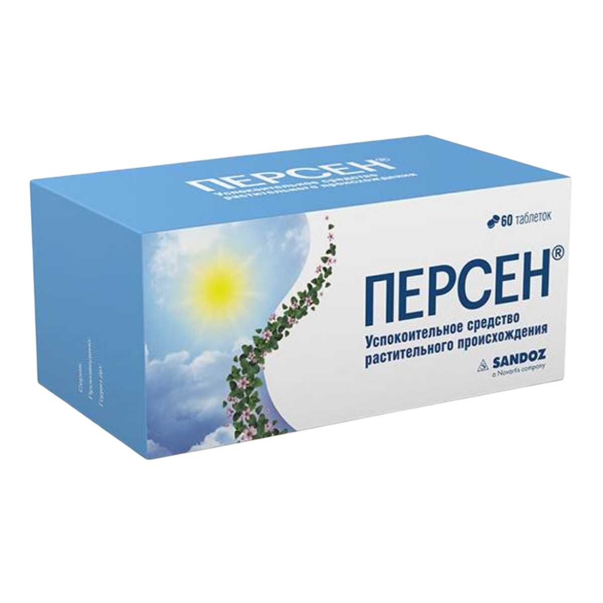 Упаковка препарата Персен, таблетки покрытые пленочной оболочкой, 60 шт.