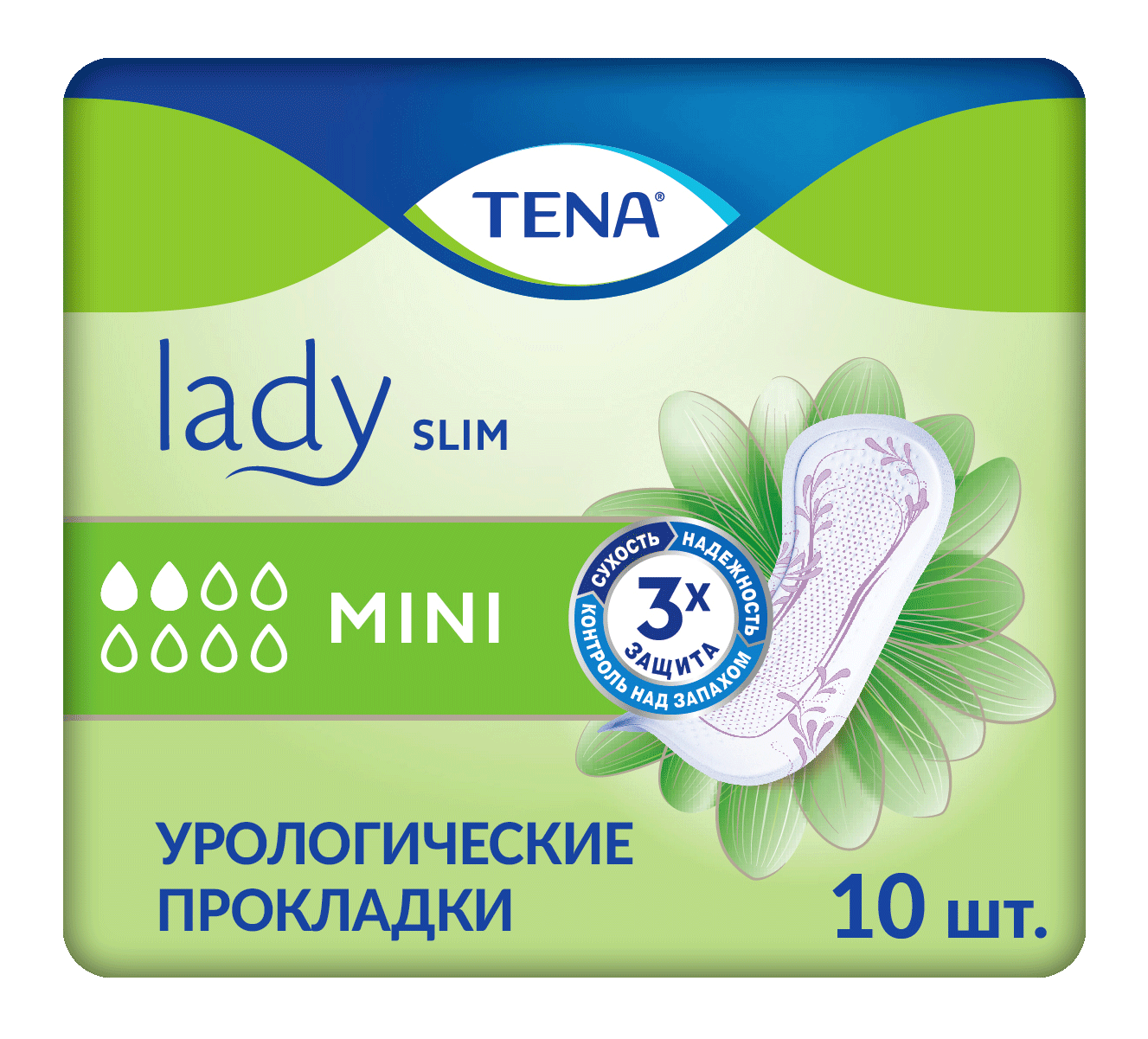 Тена Lady Слим Мини, прокладки урологические, 10 шт.