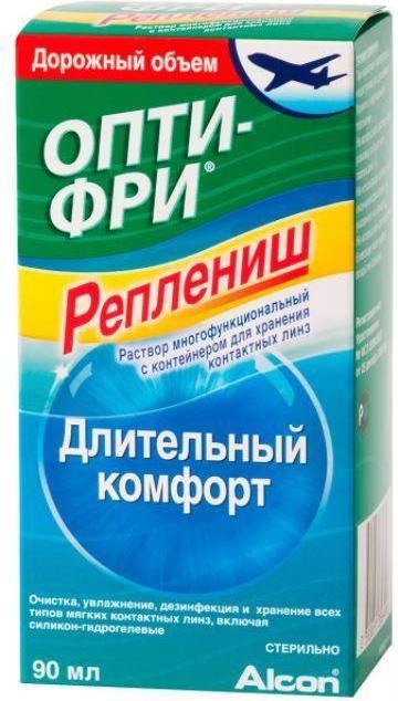 Опти-Фри Реплениш, раствор для линз, 90 мл (+ контейнер)