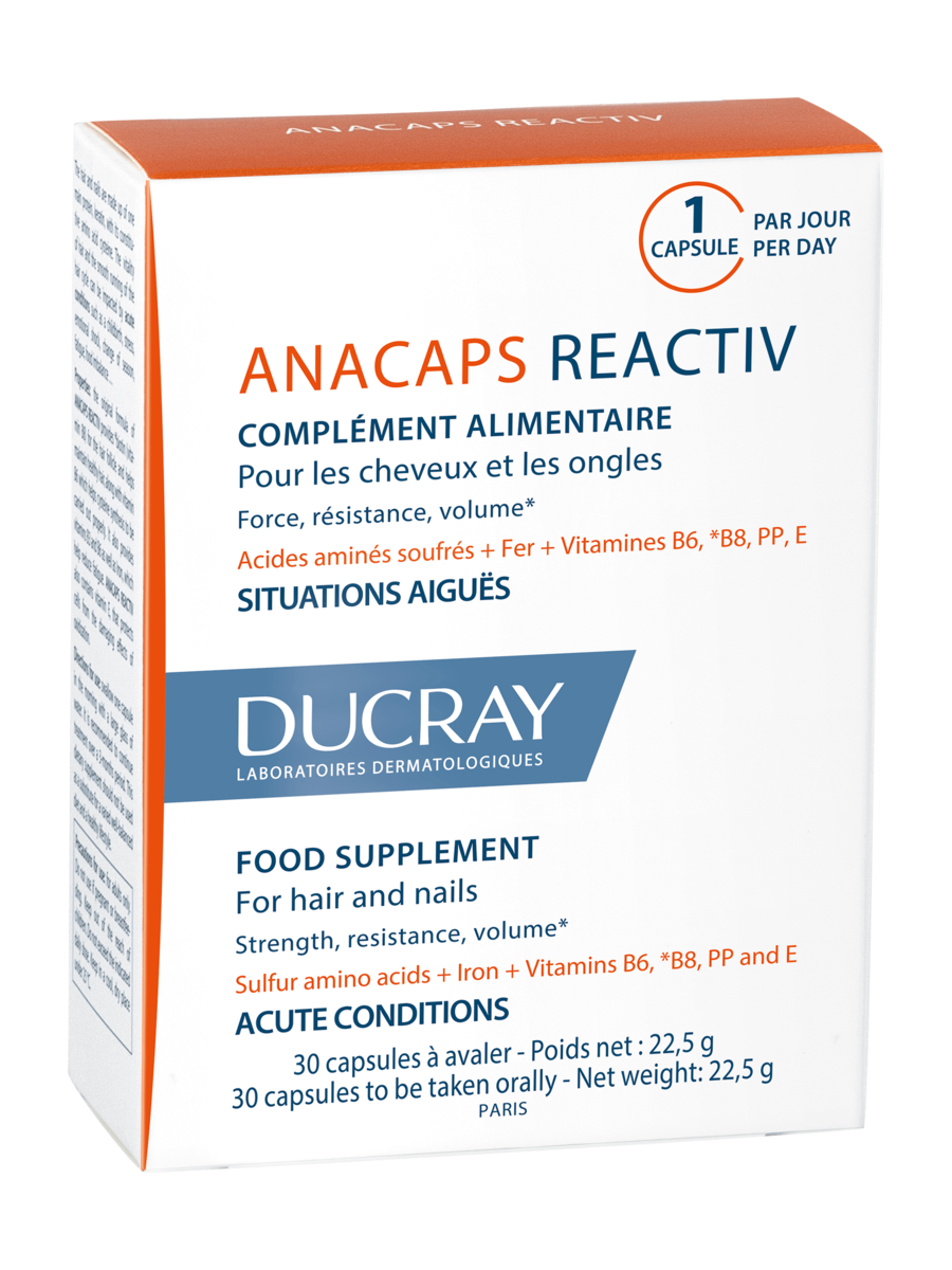 Ducray Аnacaps Reactive, для волос и кожи головы, капсулы, 30 шт.