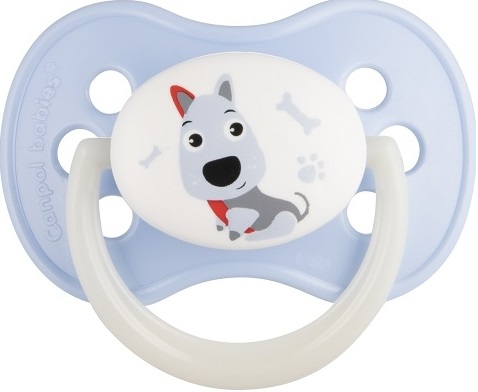Canpol Пустышка латексная, круглая, Animals, 1 шт., 6-18 месяцев