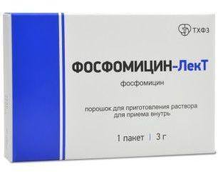 Фосфомицин-ЛекТ, порошок д/приг раствора, 3 г (арт. 225370)