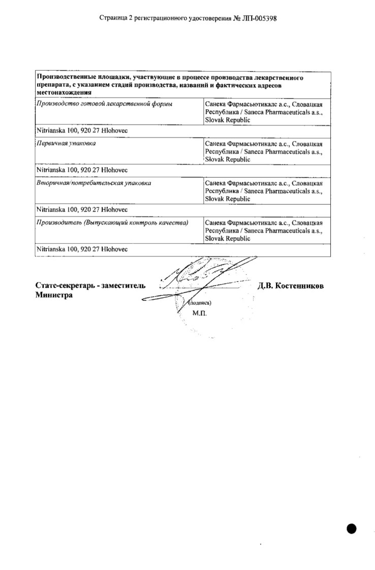 Сертификат на Соликса