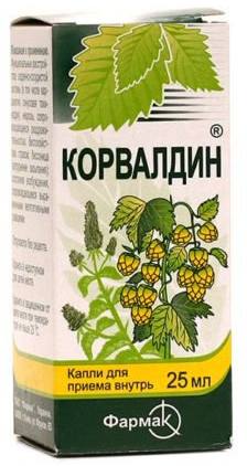 Упаковка препарата Корвалдин, капли, 25 мл