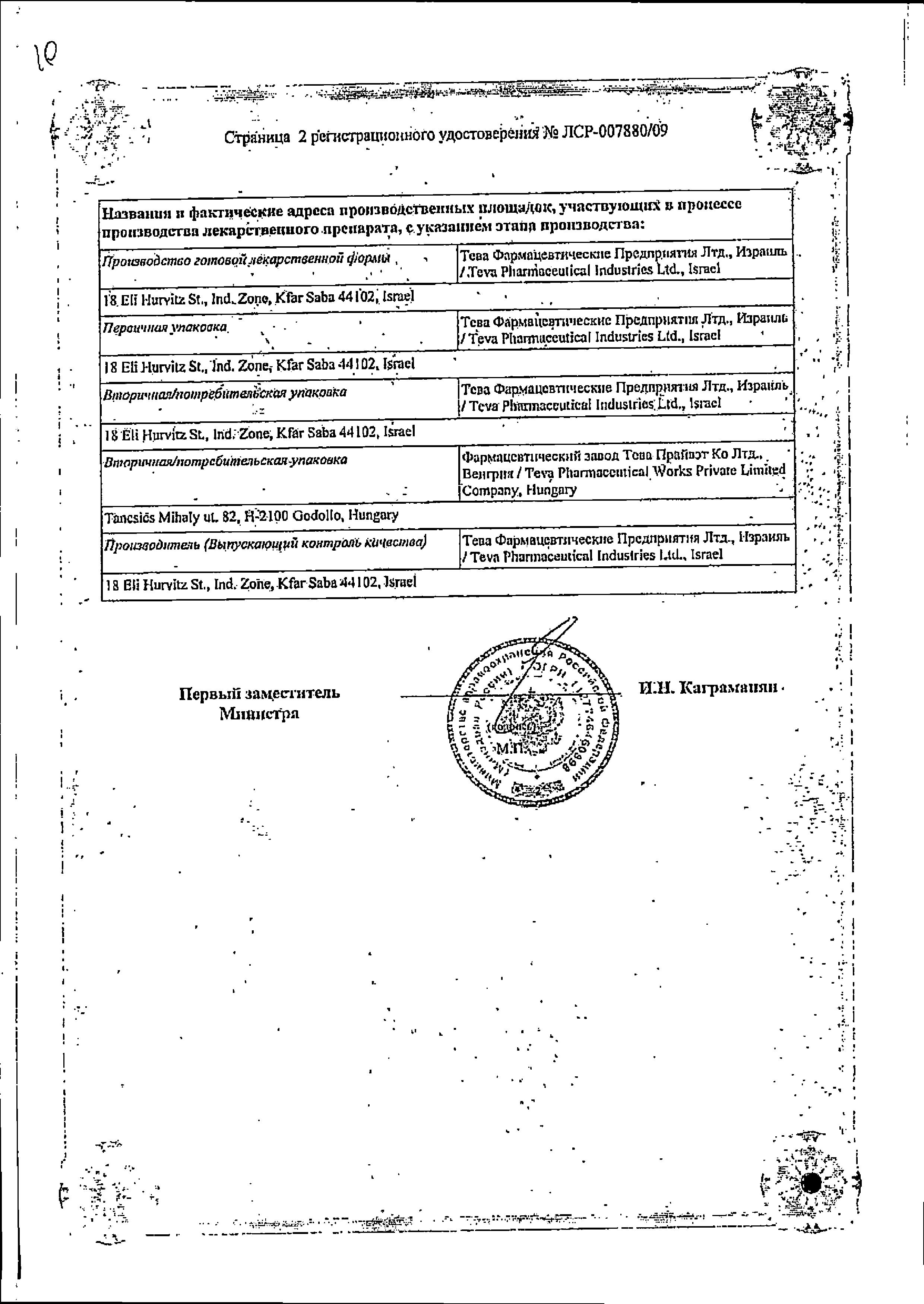 Сертификат на 