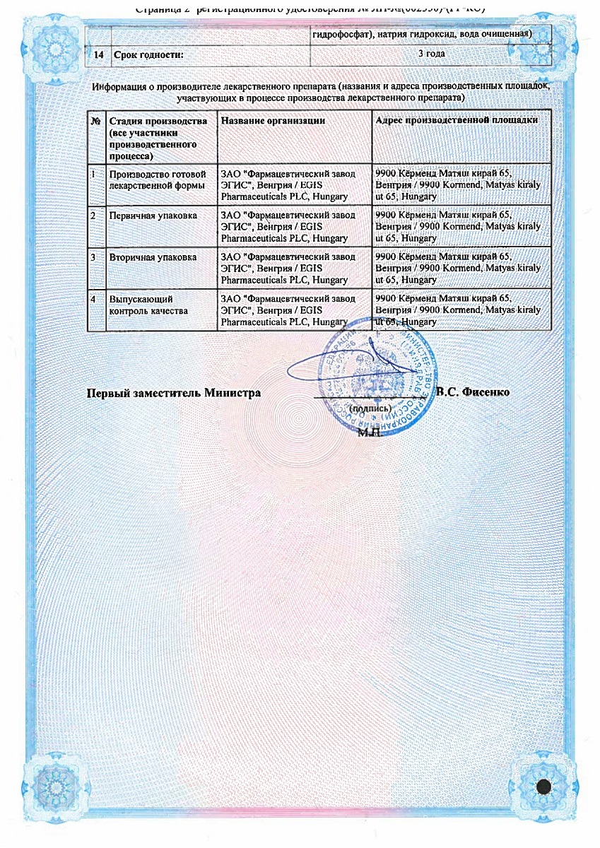 Сертификат на Бетадин