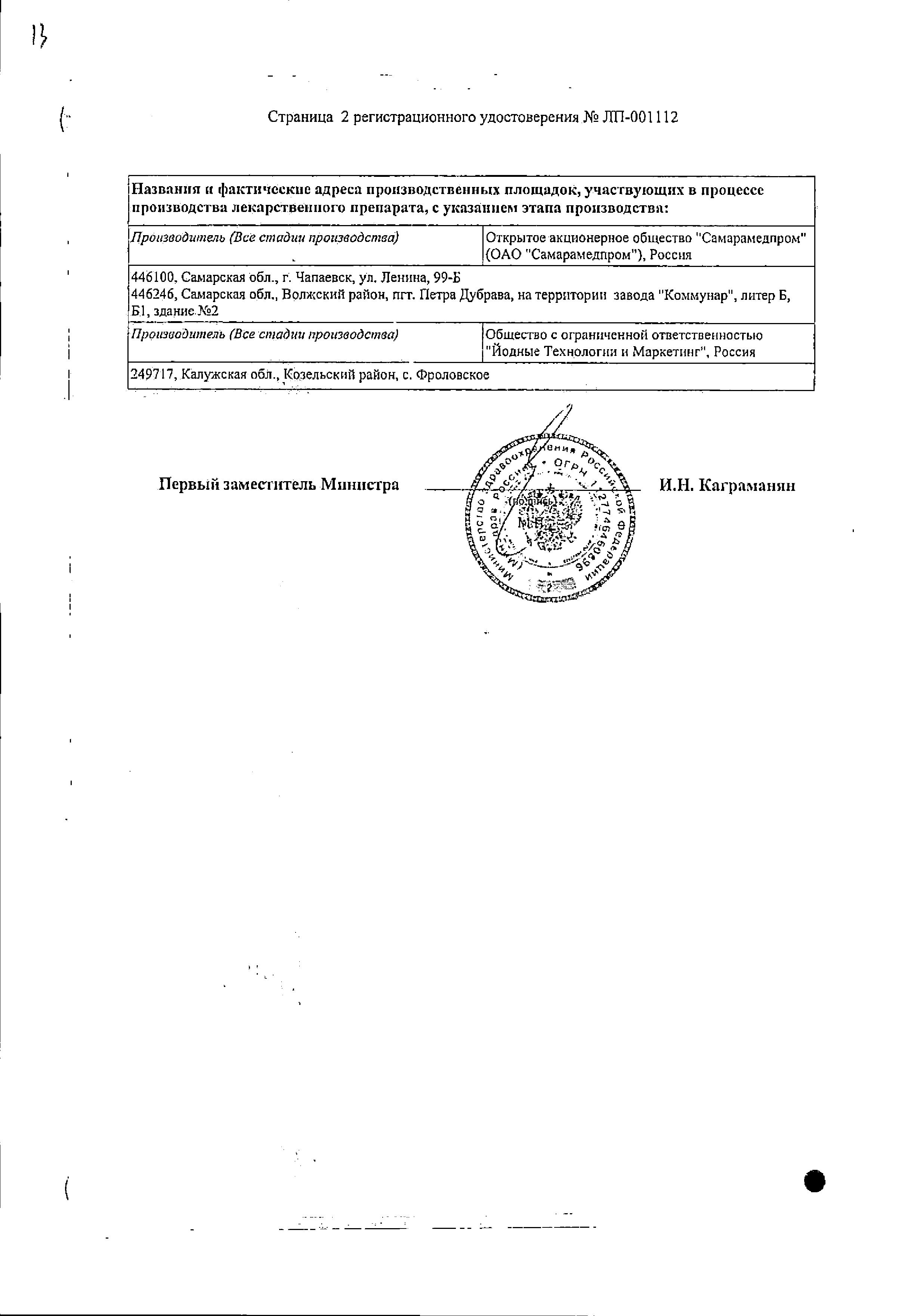 Сертификат на Камфорный спирт