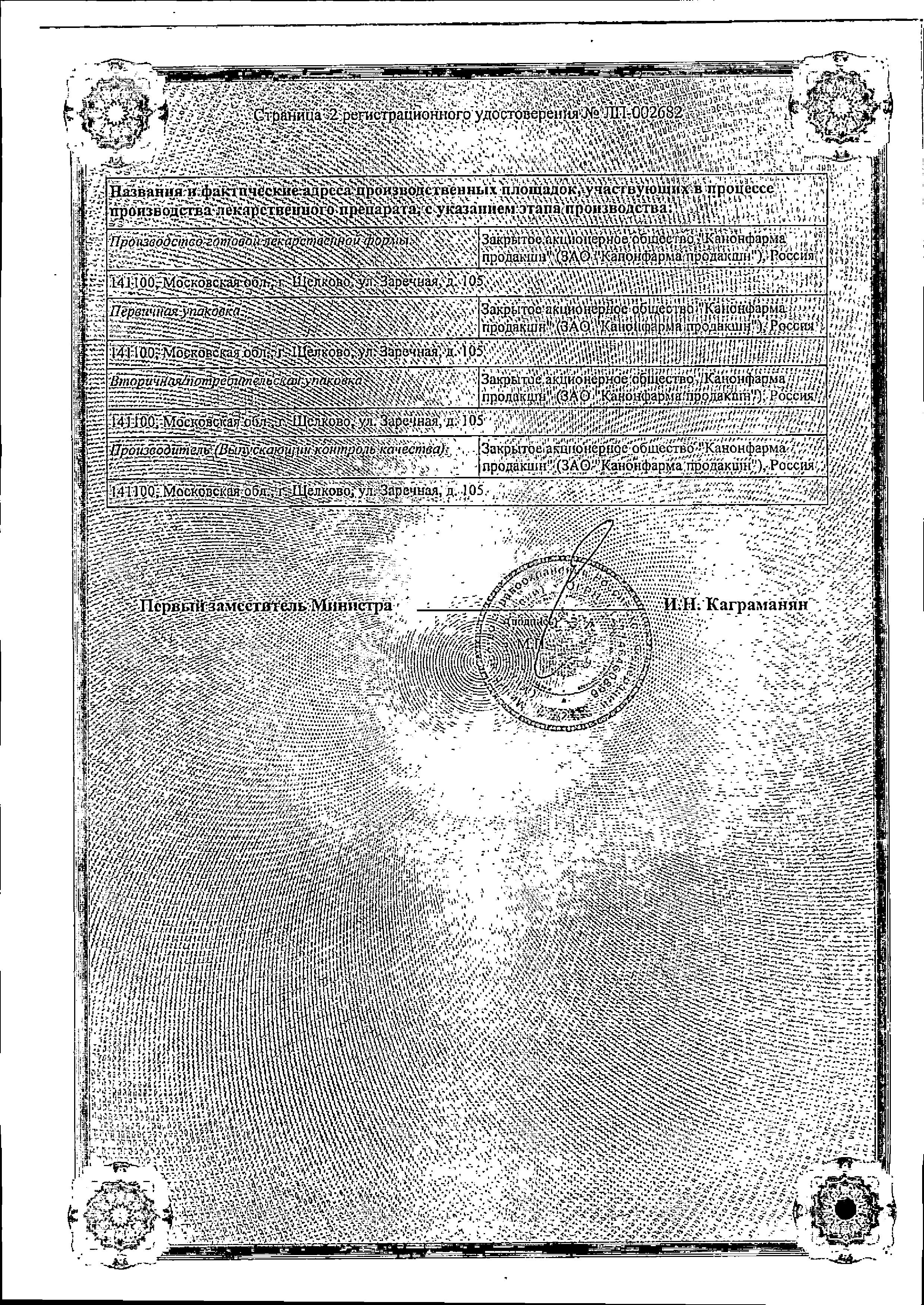 Сертификат на Ламотриджин