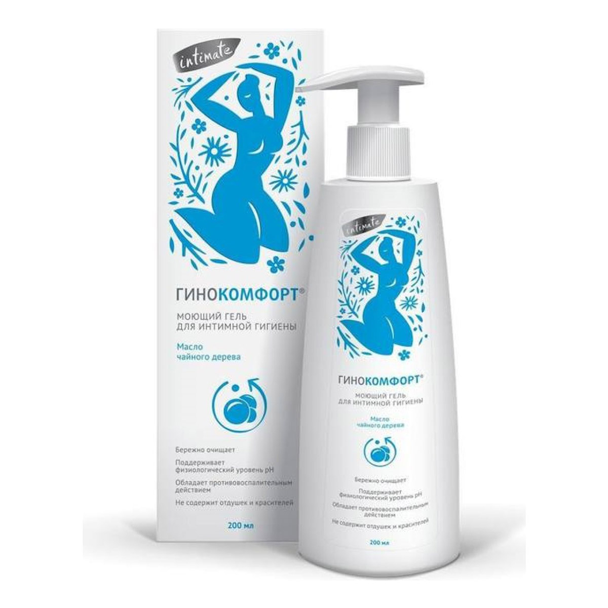 Гинокомфорт, гель моющий 200 мл, 1 шт.