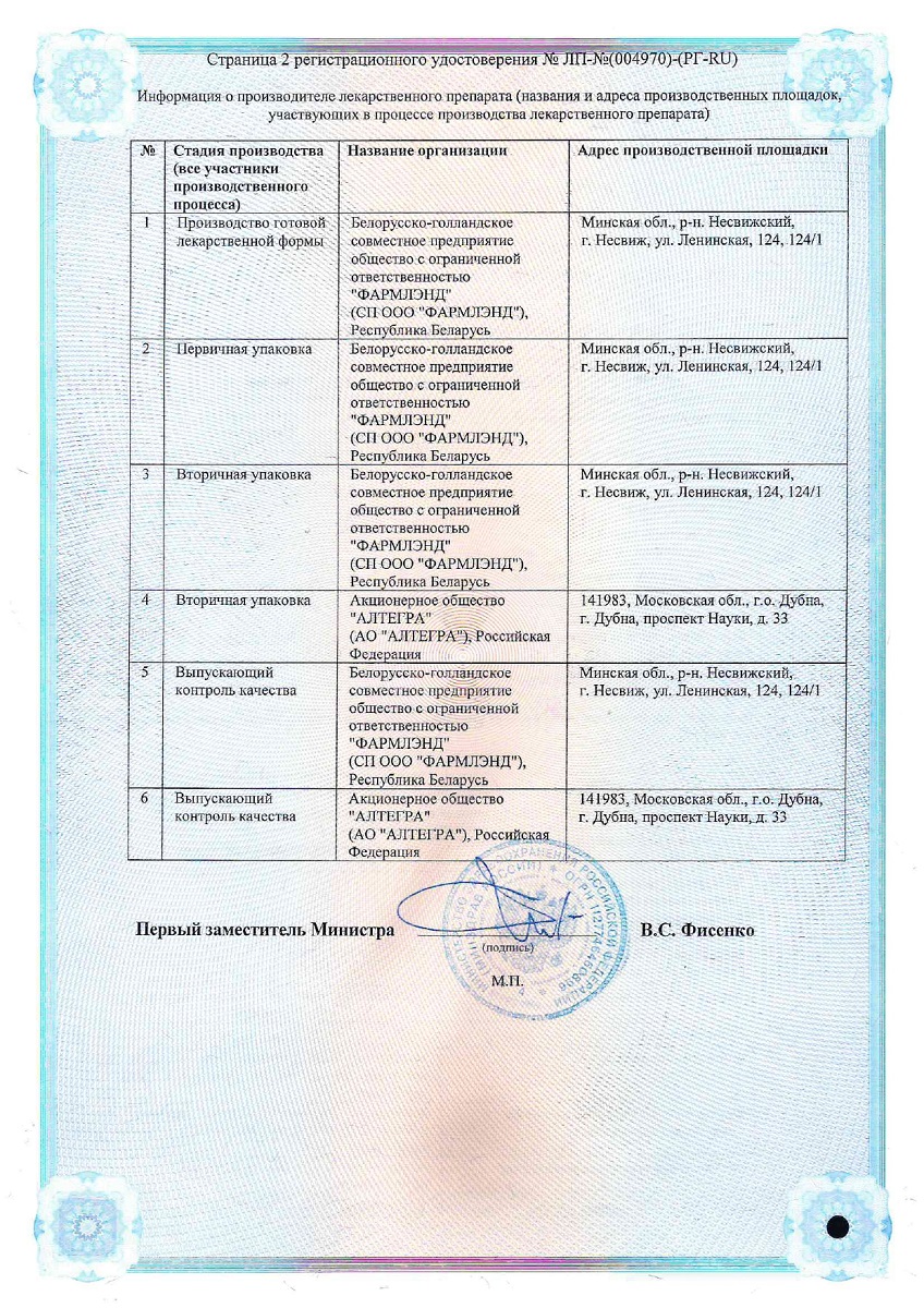 Сертификат на Полимибакса-АФ