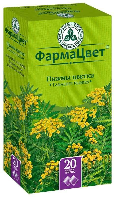 Упаковка препарата Пижмы цветки, пакетики 1.5 г, 20 шт.