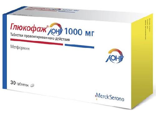 Глюкофаж Лонг, таблетки пролонг. 1000 мг, 30 шт. 
