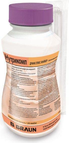 Nutricomp Дринк Плюс смесь персик-абрикос 200 мл 318₽