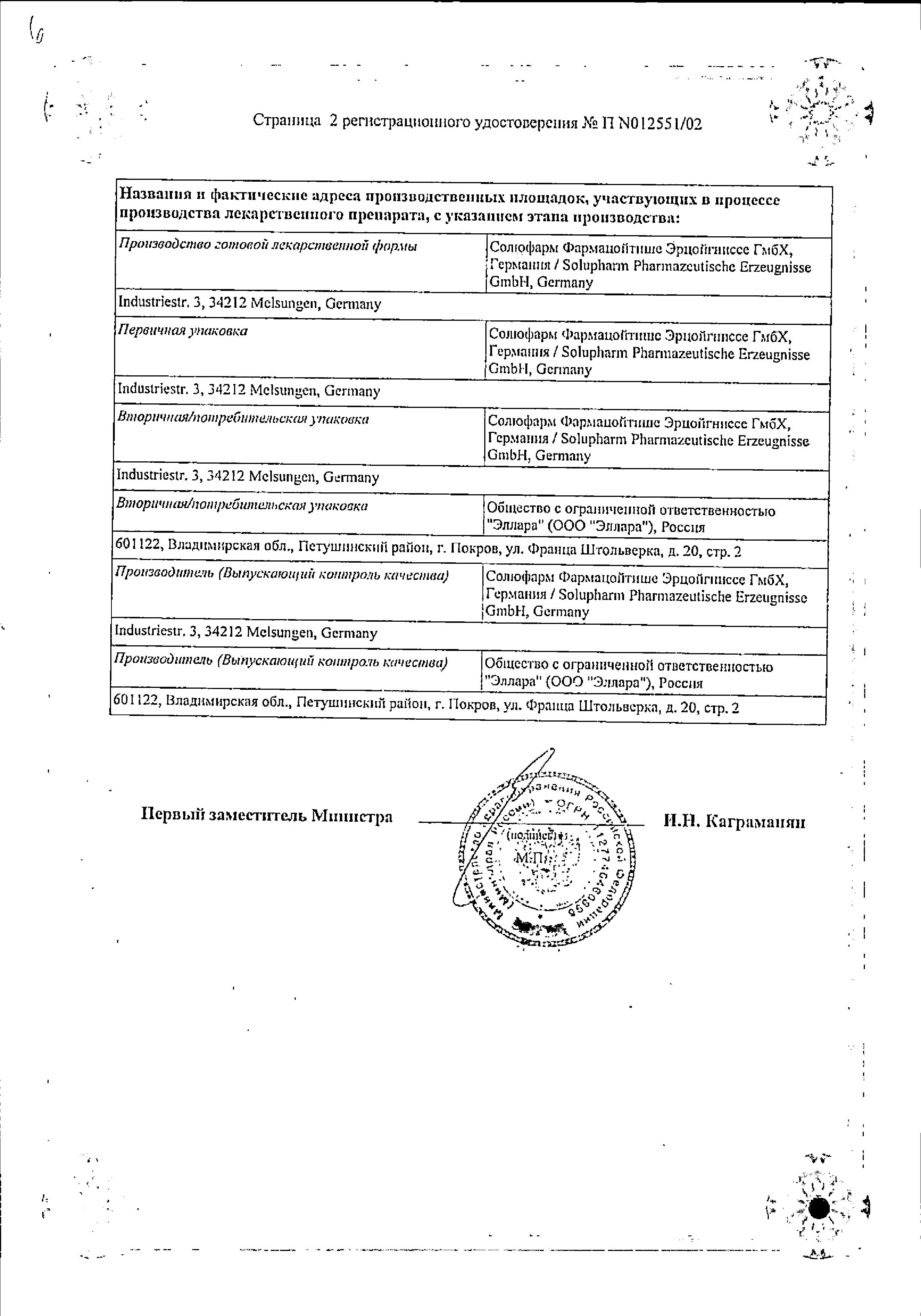 Сертификат на Мильгамма