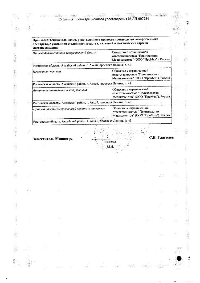 Сертификат на Итраконазол