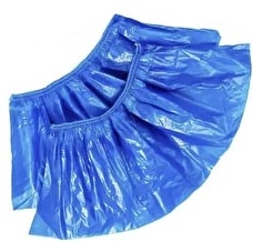 Бахилы мед однораз н/стер (синие) 7 мкм с 1 резин х50