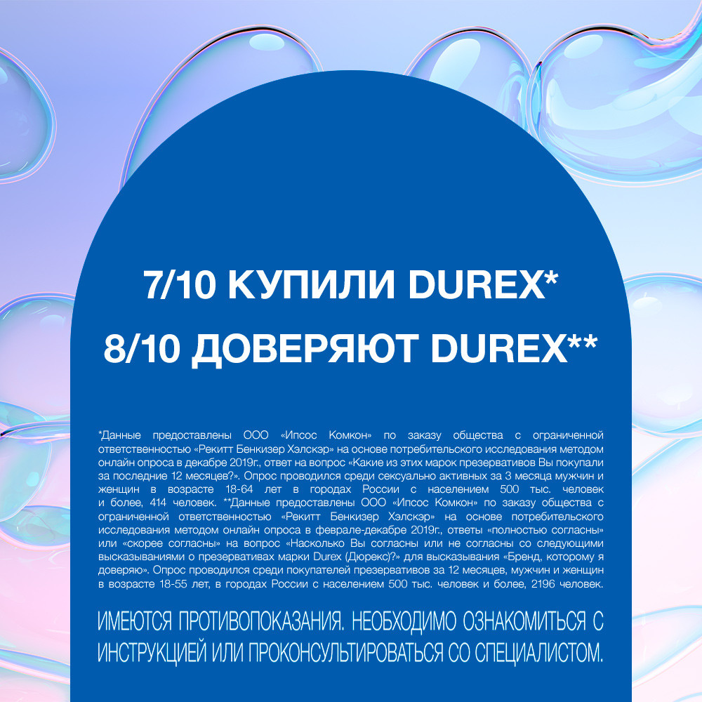 Презервативы Durex Invisible ультратонкие, 18 шт.