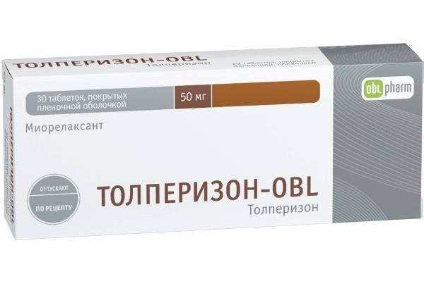 Толперизон-OBL, таблетки в пленочной оболочке 50 мг, 30 шт. 