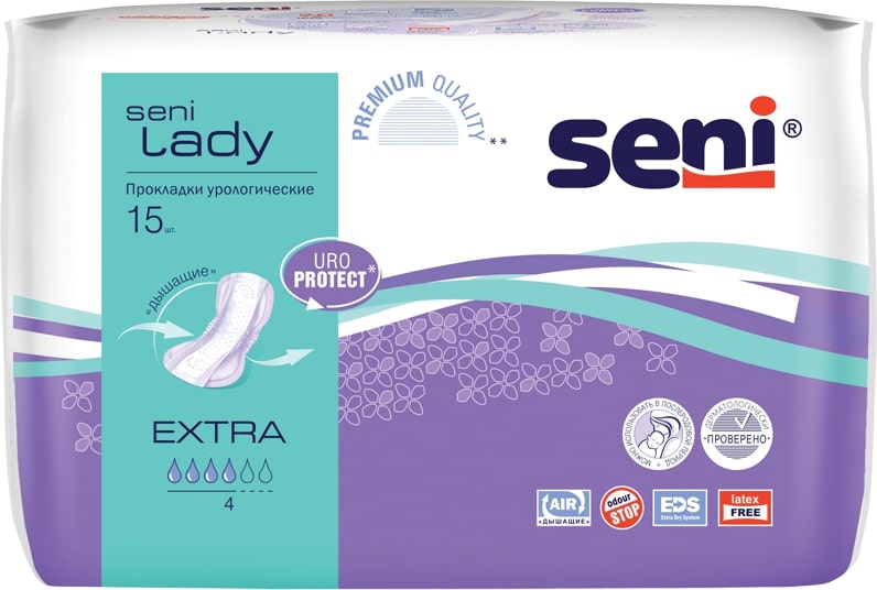 Seni Lady Extra, урологические прокладки, 15 шт.