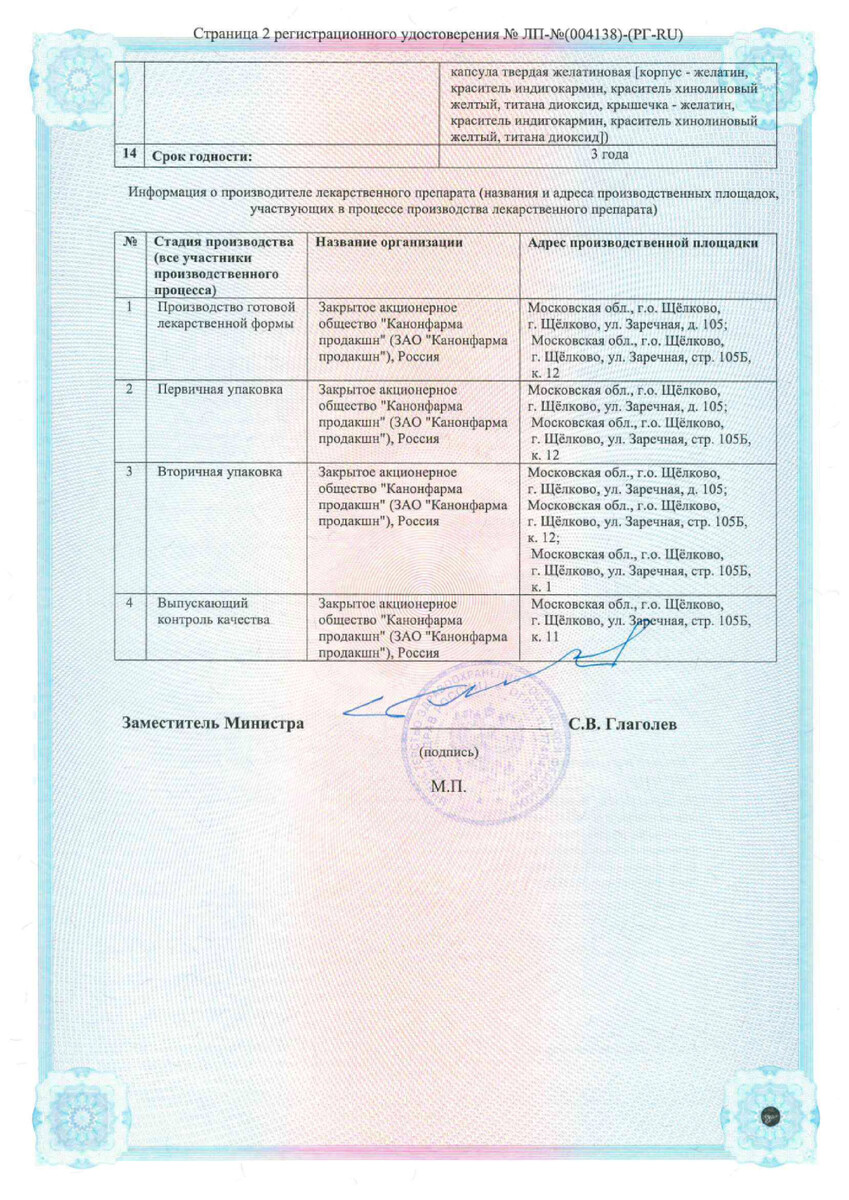 Сертификат на Габапентин