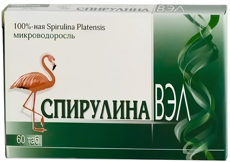 Спирулина ВЭЛ, таблетки, 60 шт.