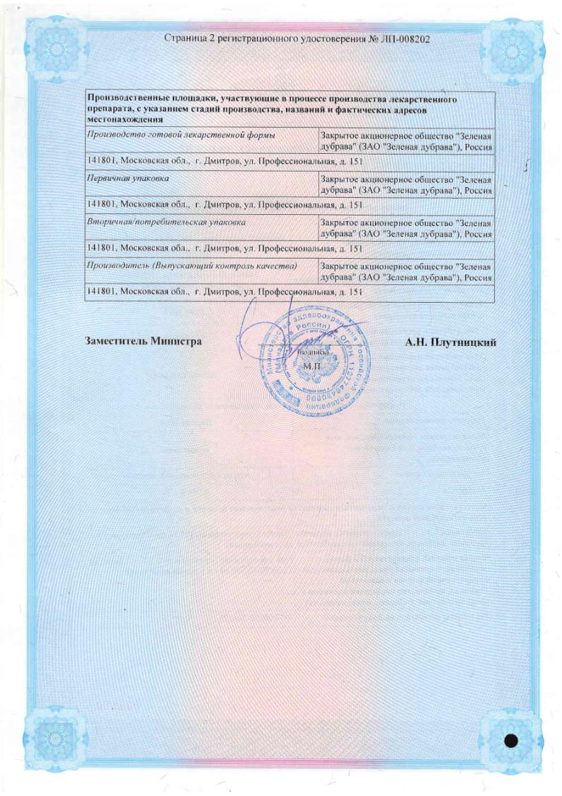 Сертификат на Пироксикам