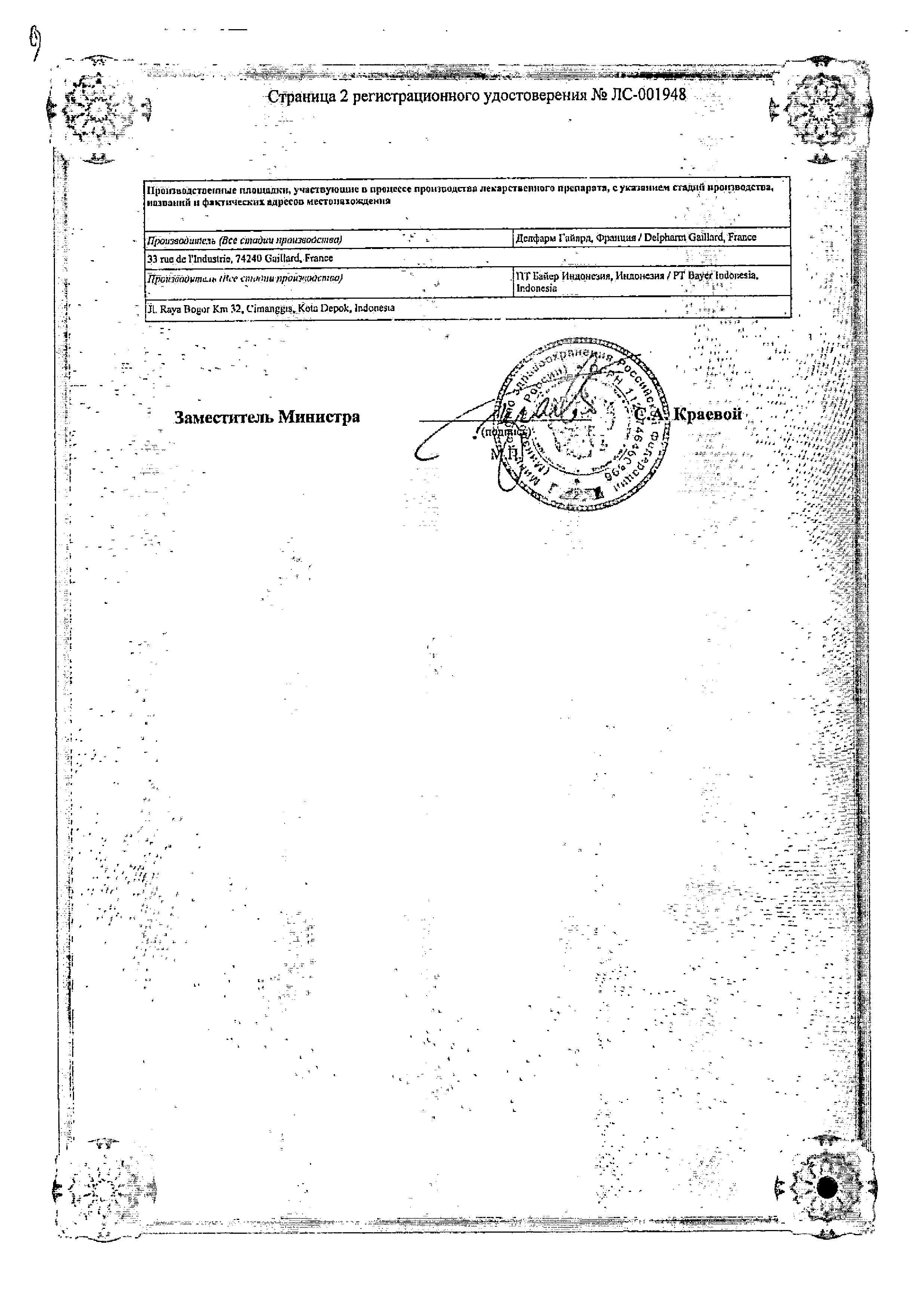 Сертификат на Берокка Плюс