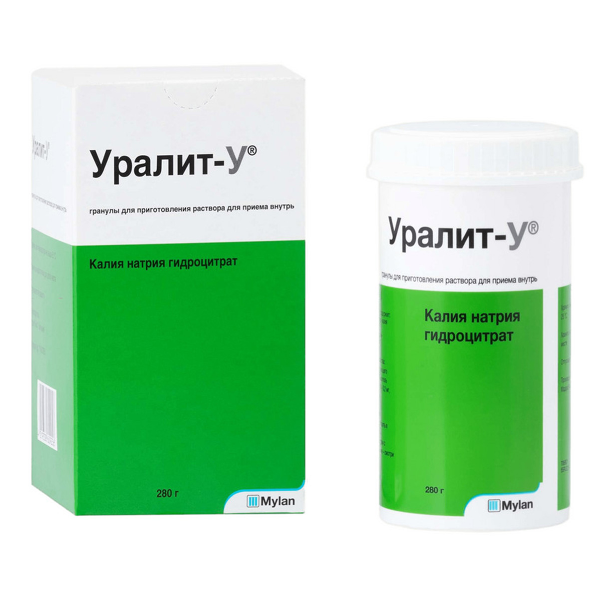 Упаковка препарата Уралит-У, гранулы д/приг раствора д/приема внутрь, 280 г