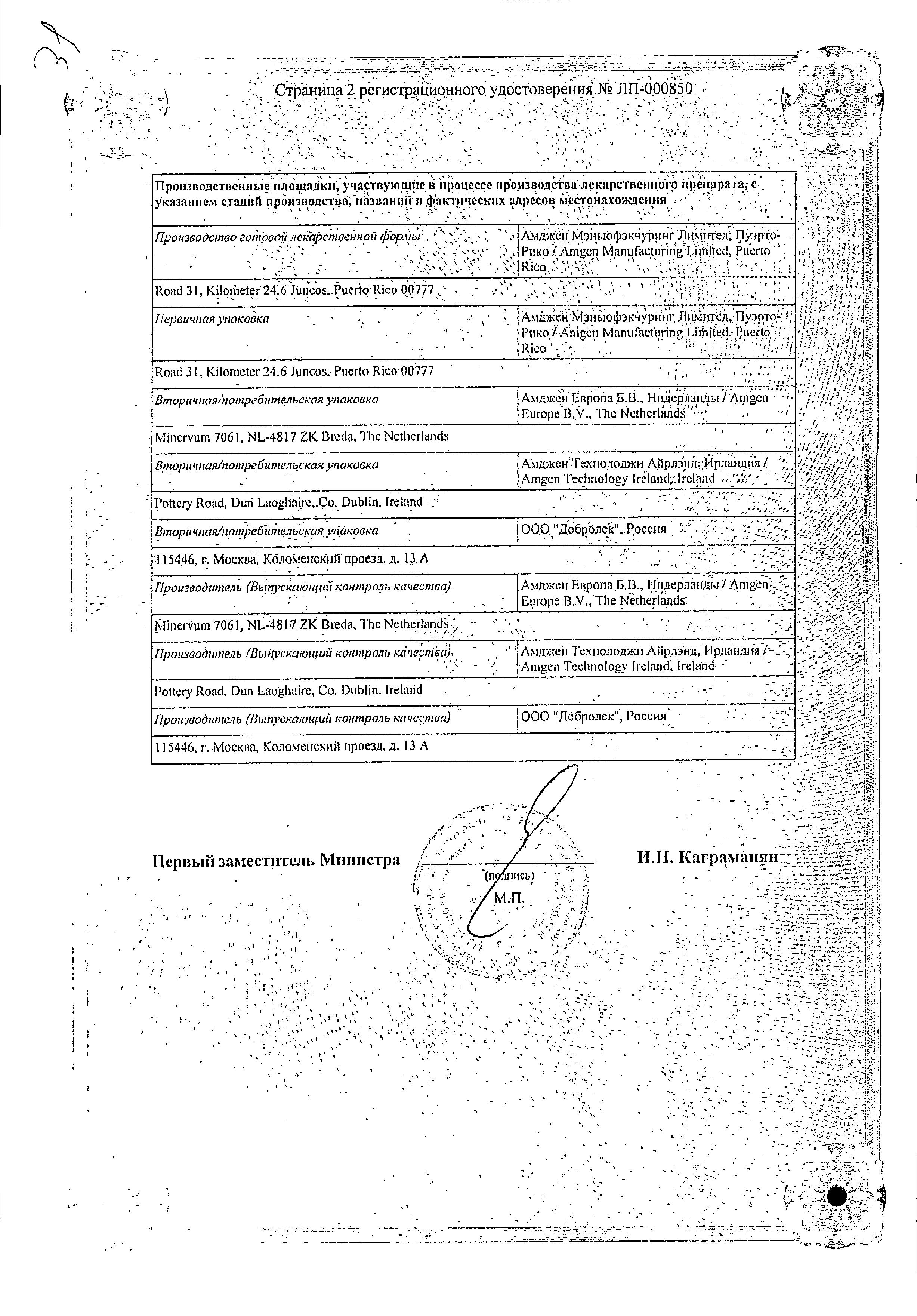 Сертификат на Пролиа