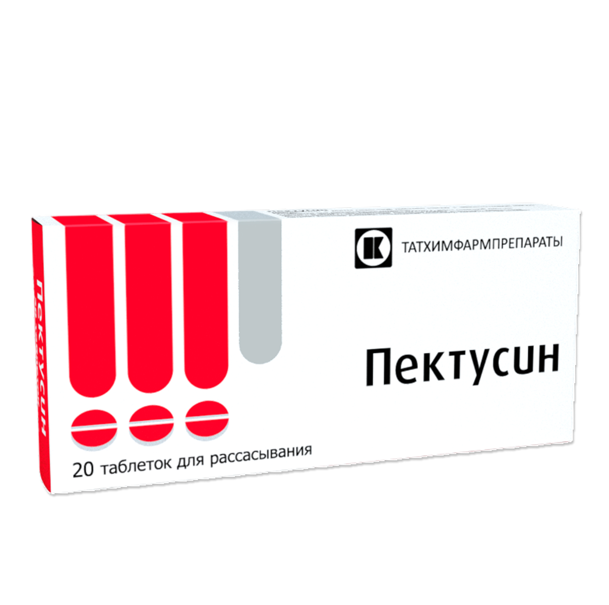 Упаковка препарата Пектусин, таблетки для рассасывания, 20 шт.