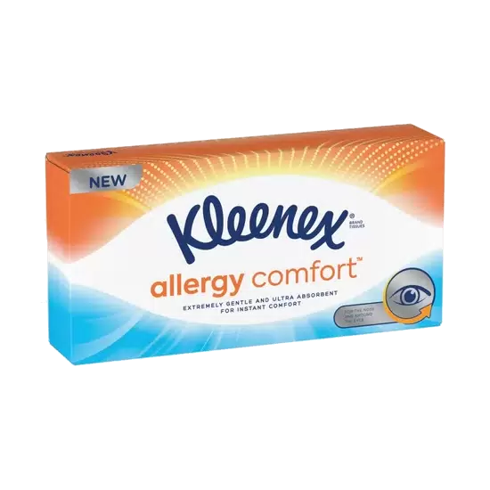Kleenex Allergy Comfort, салфетки бумажные в коробке, 56 шт.