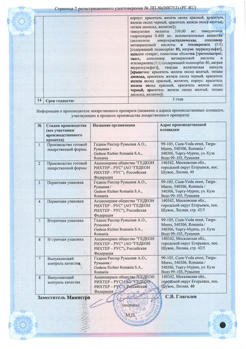 Сертификат на Сонизин