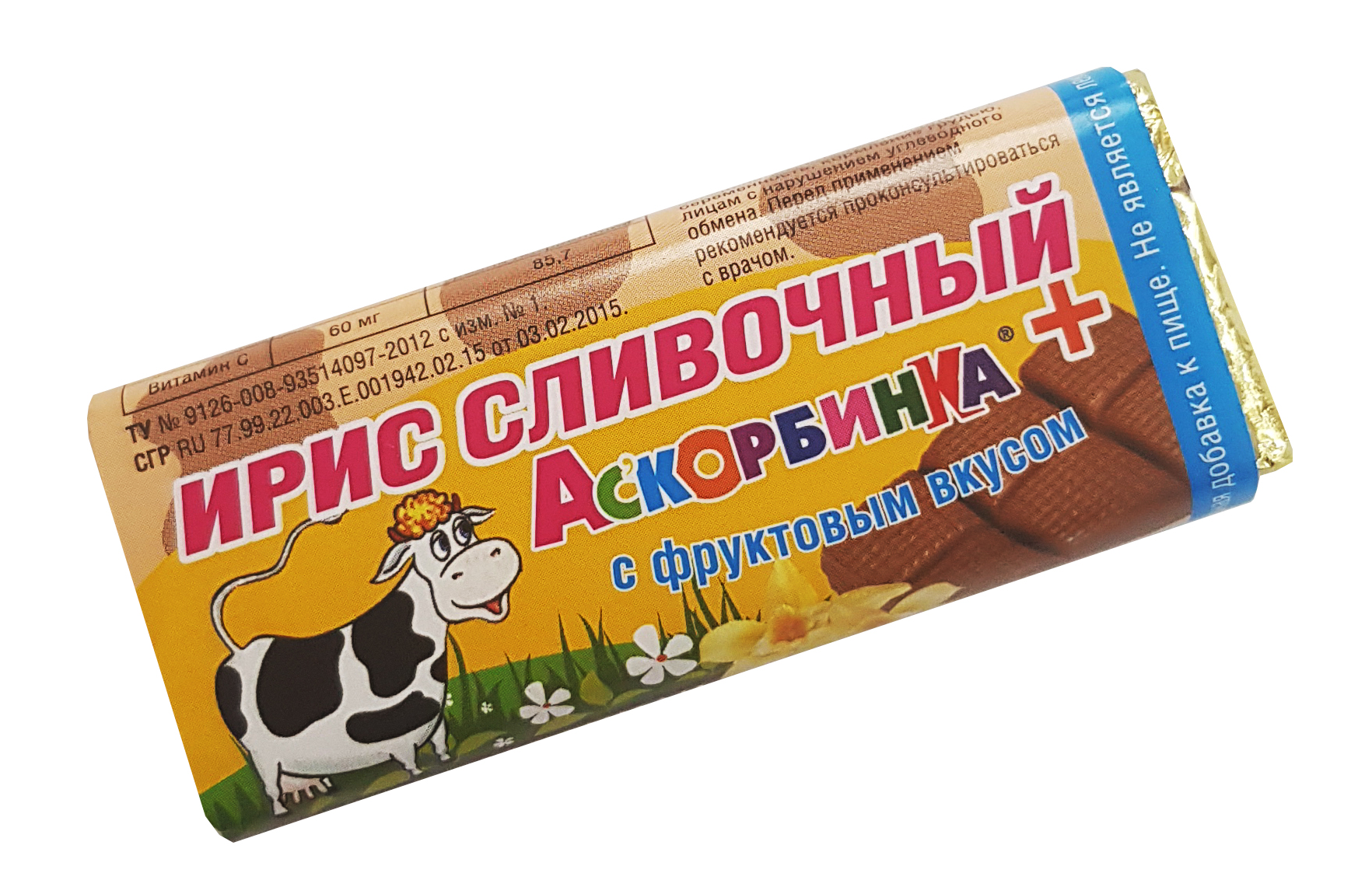Ирис сливочный+Аскорбинка (ваниль), плитка 50 г