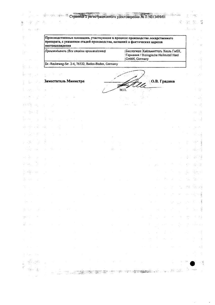 Сертификат на Спигелон