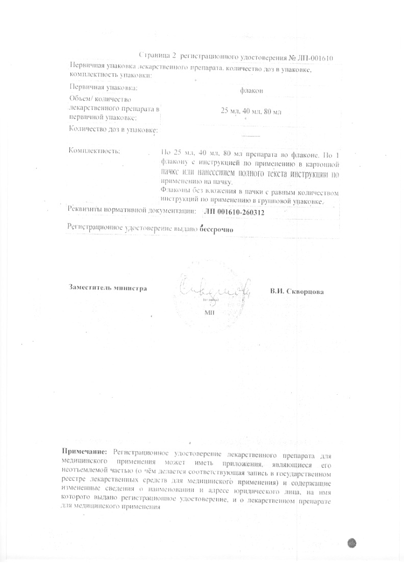 Сертификат на Салициловая кислота