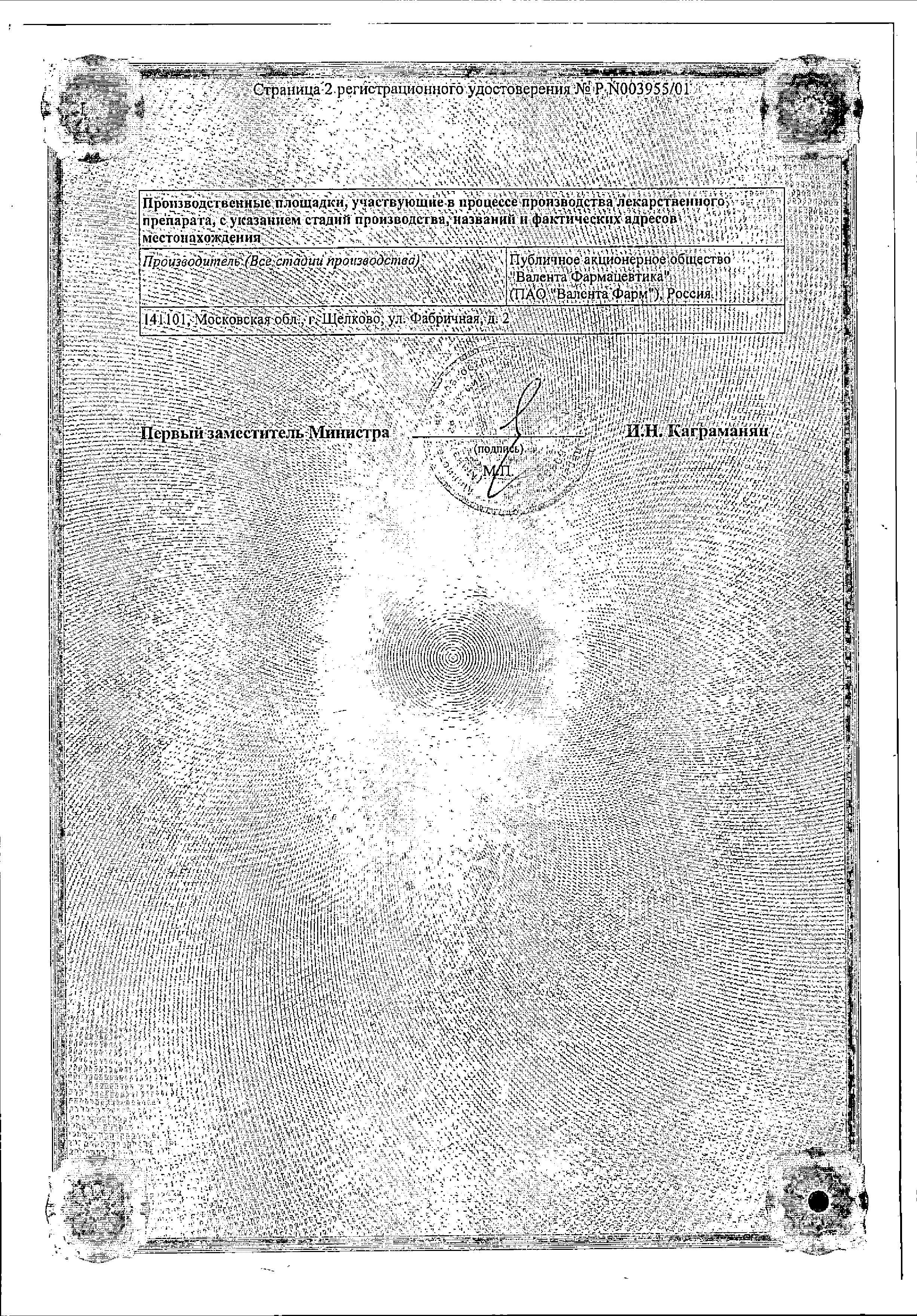 Сертификат на Зитролид форте