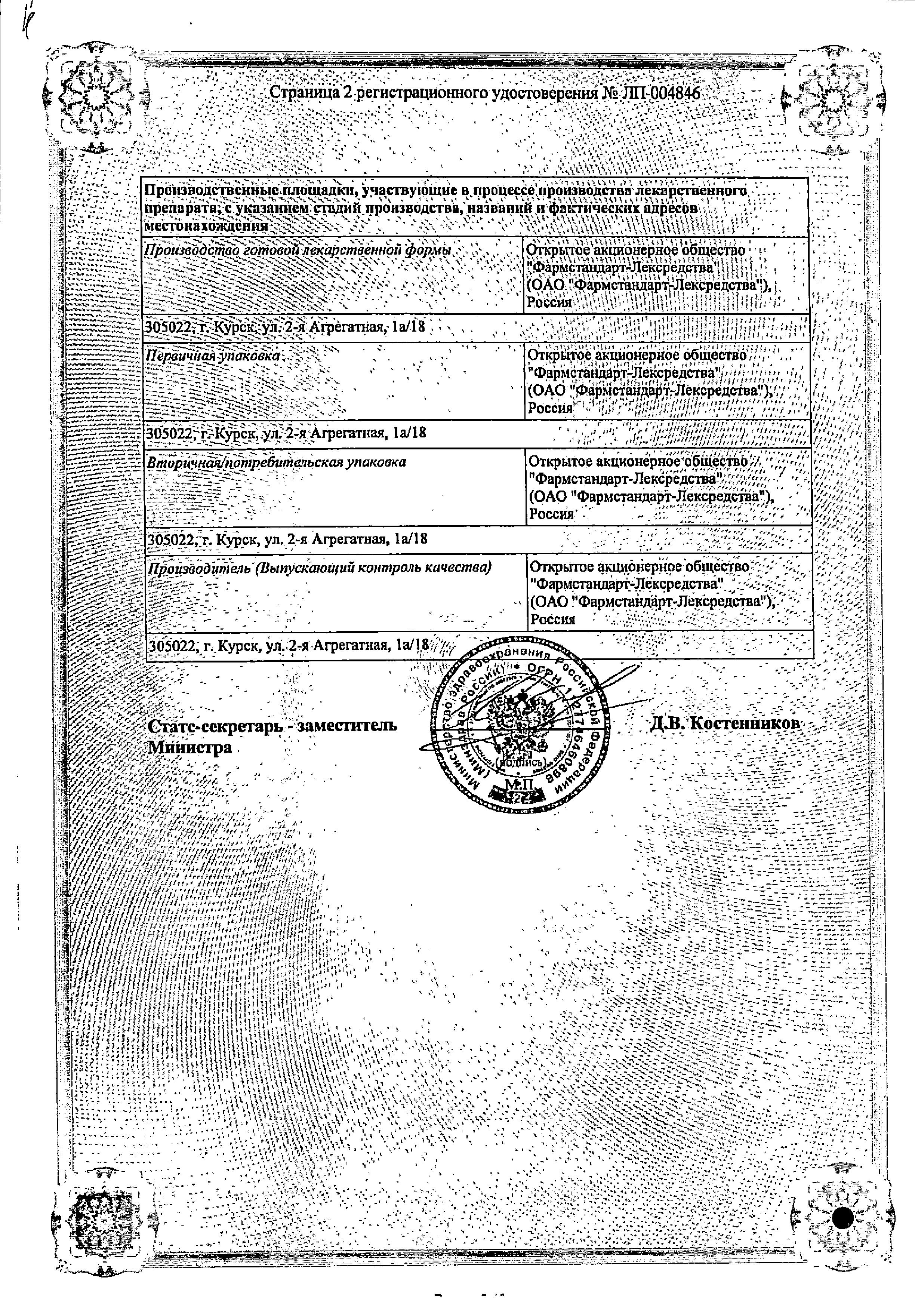 Сертификат на Римантадин