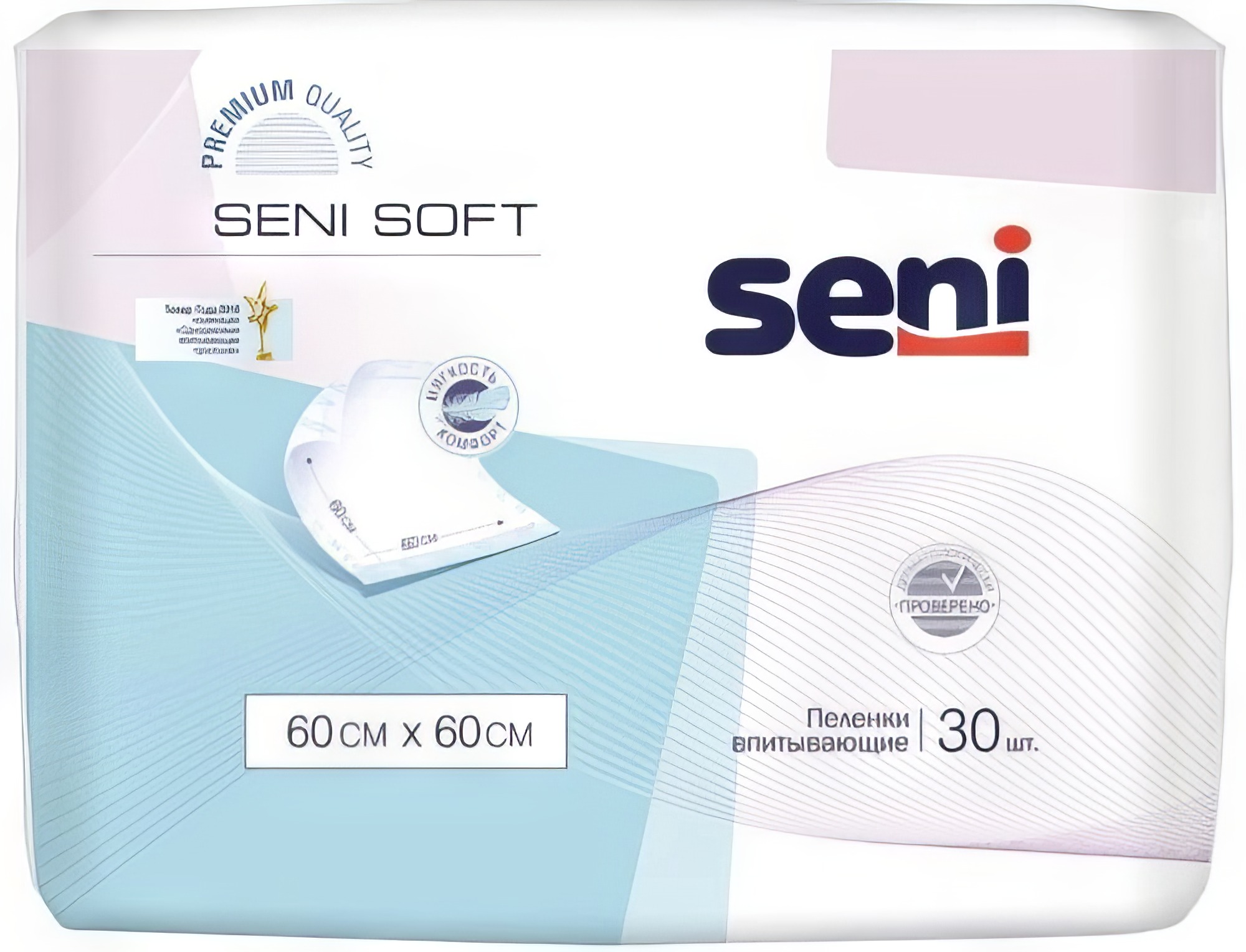 Seni soft пеленки гигиенические 60x60 cм, 30 шт.