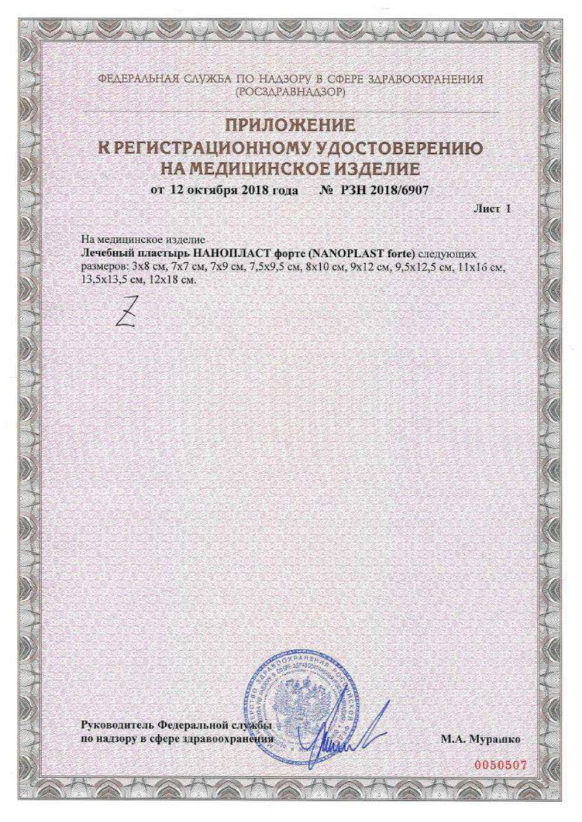 Сертификат на Нанопласт