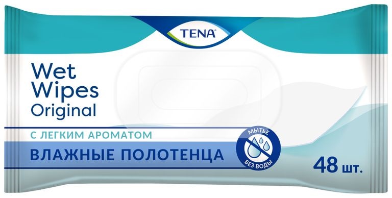 Тена Wet Wipes Original полотенца влажные х48