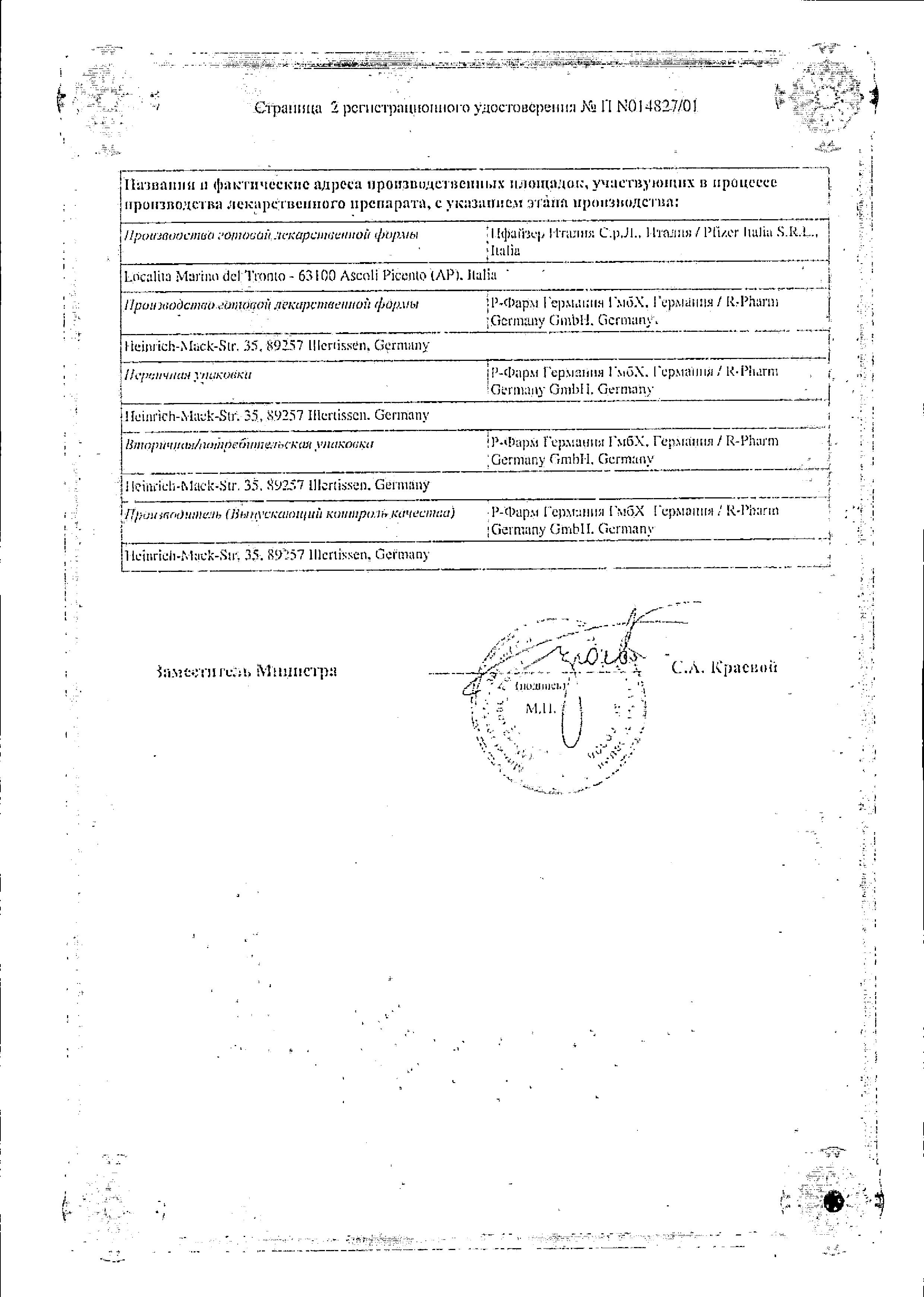 Сертификат на Релпакс