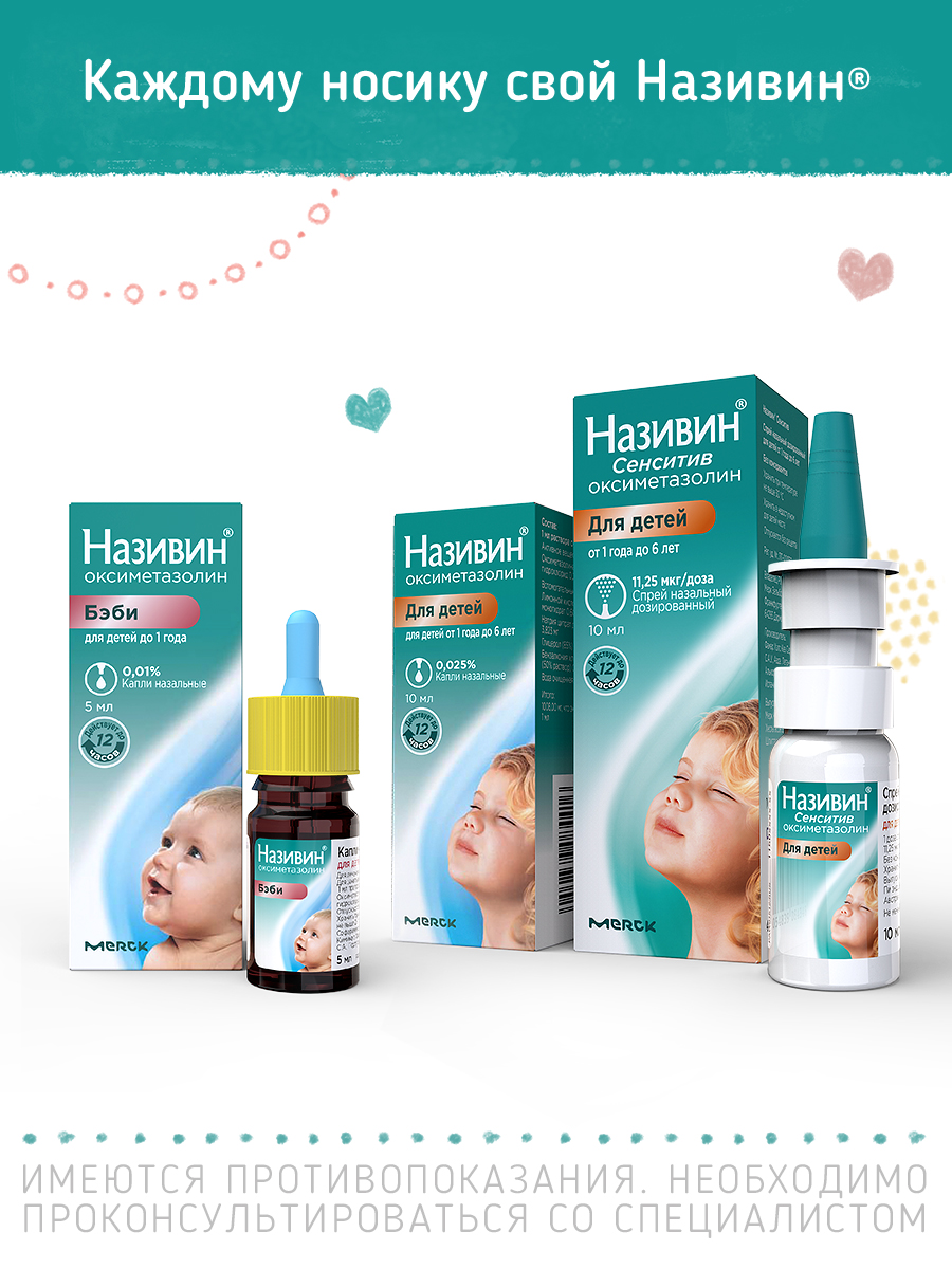 Упаковка препарата Називин, капли назальные 0.01%, 5 мл