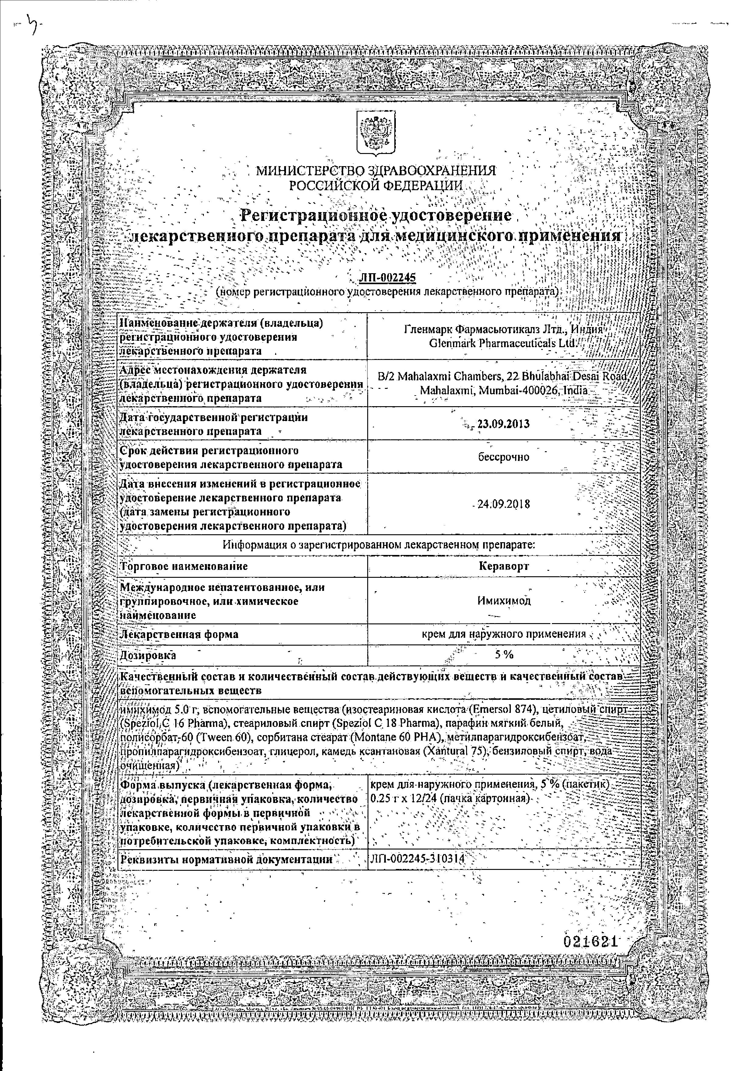 Сертификат на Кераворт