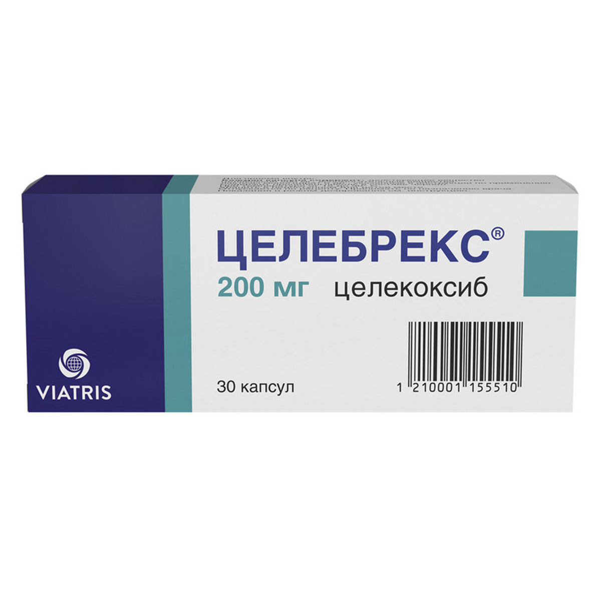 Упаковка препарата Целебрекс, капсулы 200 мг, 30 шт.