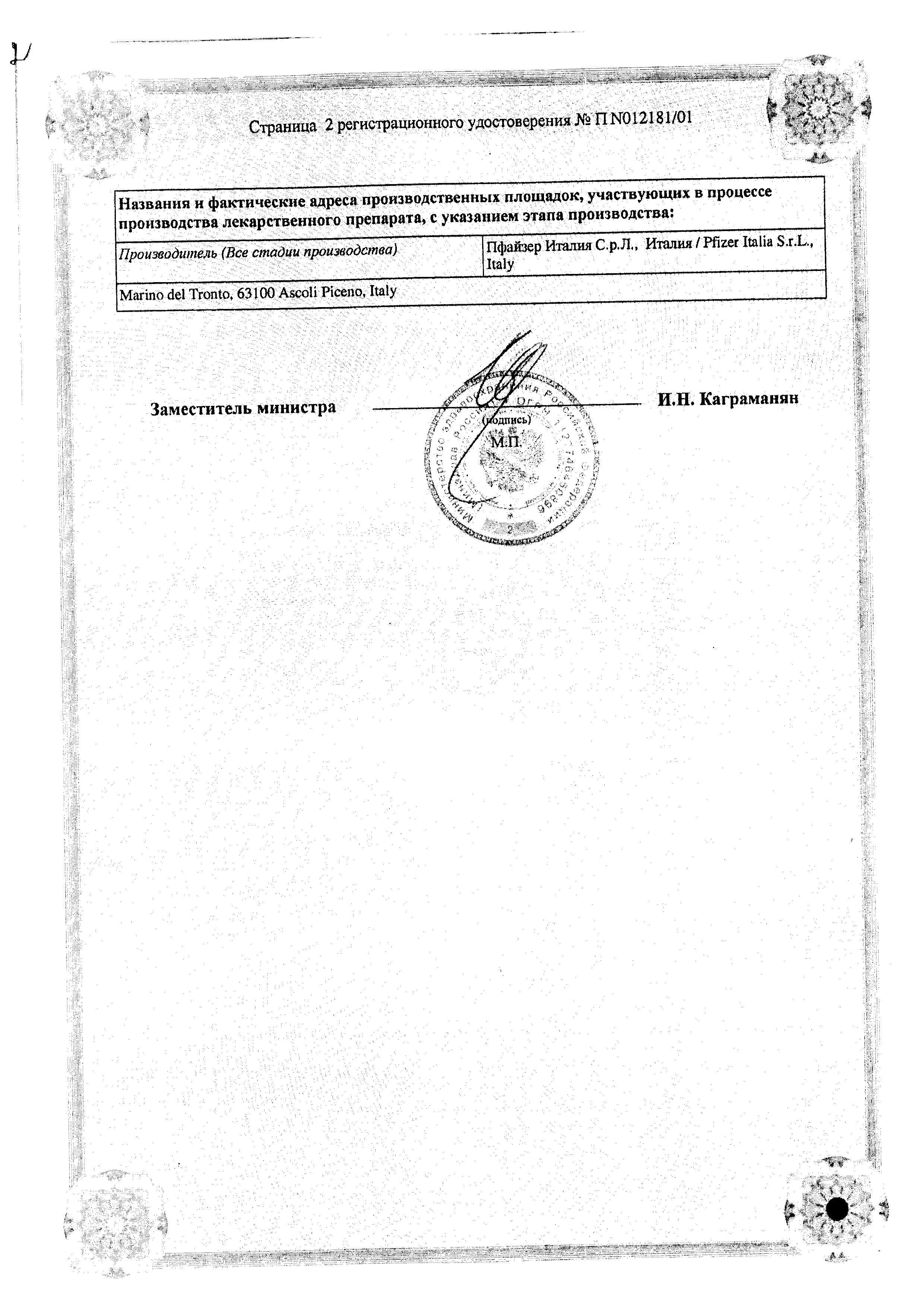 Сертификат на Сермион