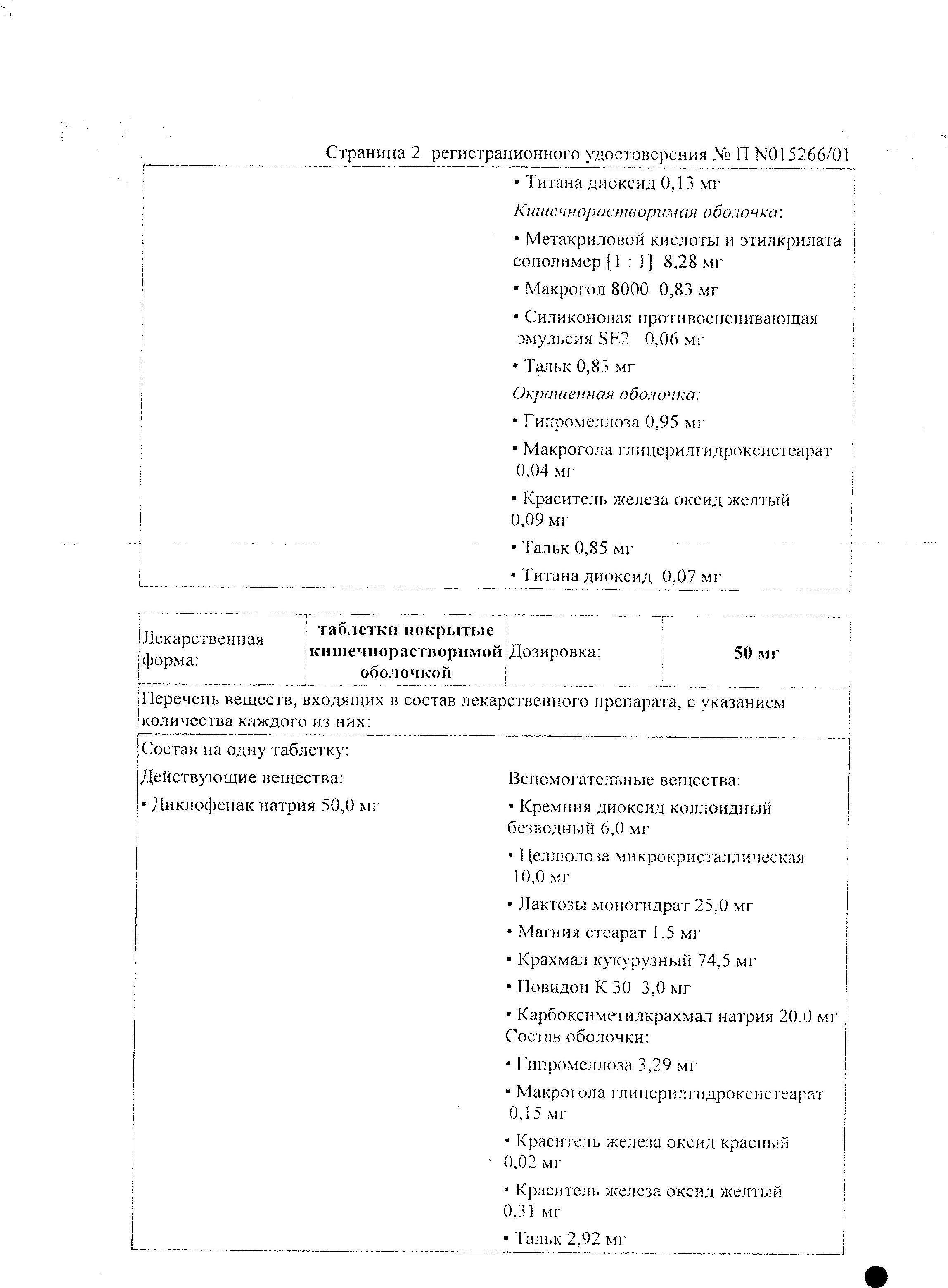 Сертификат на Вольтарен