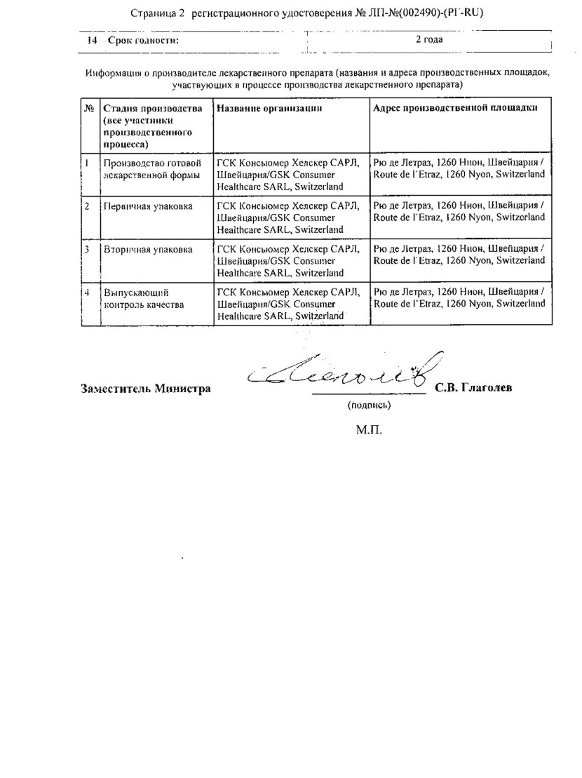 Сертификат на Виброцил